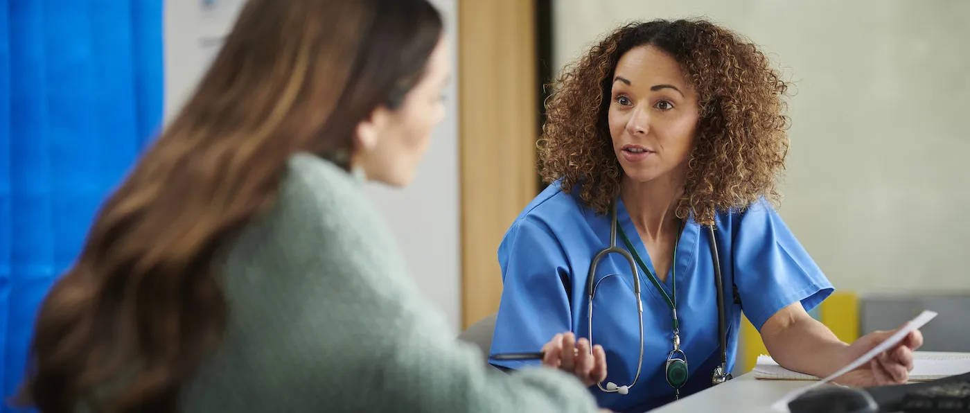female doctor with patient