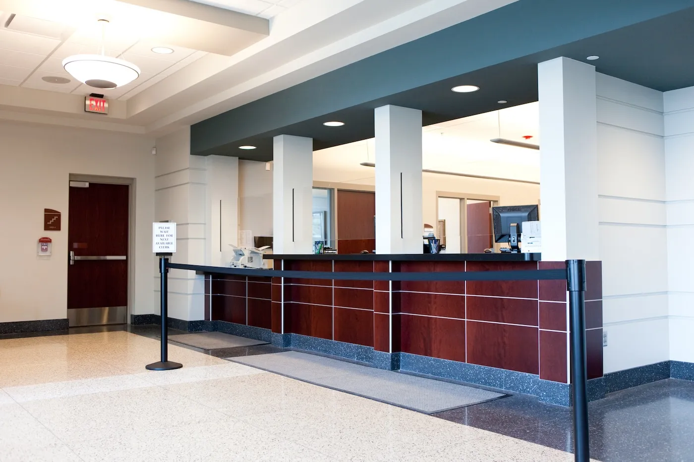 Inside of bank