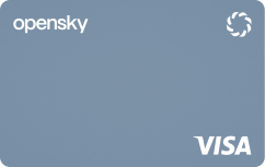 The opensky® Secured Visa® Credit Card logo.