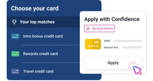 Graphic choose no ding card screen.