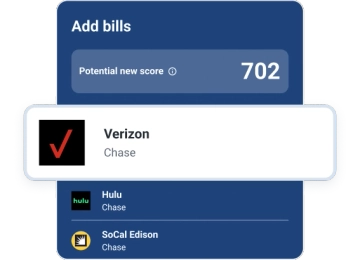 Graphic boost add bills screen.