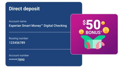 Graphic screen direct deposit and bonus.