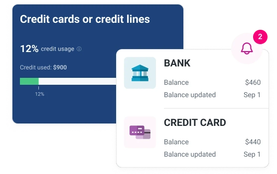 Graphic screen credit lines and alert.