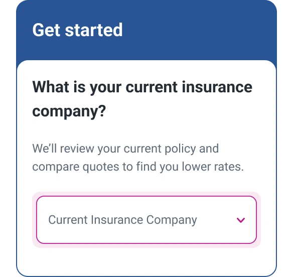 Graphic get started with insurance quotes.